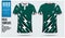 Mexico Team Polo t-shirt sport template design for soccer jersey, football kit or sportwear. Classic collar sport uniform.