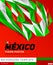 Mexico theme modern poster, mexican flag colors