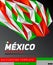 Mexico theme modern poster, vector template illustration, mexican flag colors
