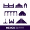 Mexico travel destination grand vector illustration.