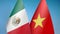 Mexico and Vietnam two flags