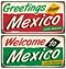 Mexico vintage metal signs