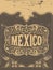 Mexico western style, mexican theme vector poster card template