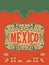 Mexico western style, mexican theme vector poster card template