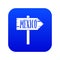 Mexico wooden direction arrow sign icon digital blue
