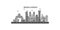 Mexico, Zapopan city skyline isolated vector illustration, icons