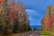 Meyers beach road, autumn, wisconsin