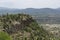 Mezquital Valley, view of sunny Mexican semi-desert landscape