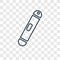 Mezuzah concept vector linear icon isolated on transparent background, Mezuzah concept transparency logo in outline style