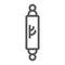 Mezuzah line icon, door and judaism, jewish doorpost sign, vector graphics, a linear pattern on a white background.