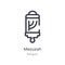 mezuzah outline icon. isolated line vector illustration from religion collection. editable thin stroke mezuzah icon on white