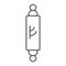 Mezuzah thin line icon, door and judaism, jewish doorpost sign, vector graphics, a linear pattern on a white background.