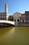 Mezzo Bridge over Arno river in Pisa, Italy