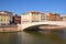 Mezzo Bridge over Arno river in Pisa, Italy