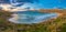 Mgarr, Malta - Panoramic skyline view of the famous Ghajn Tuffieha bay at blue hour