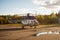 Mi-2 helicopter on the runway