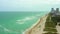 Miami aerial beach scene video footage