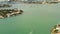 Miami aerial flyover boats and homes 4k