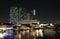 Miami Bayside Marina at night