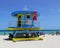Miami Beach - 17.08.2019: Lifeguard Tower at Miami Beach