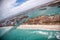 Miami Beach coastline and Haulover Park as seen from helicopter