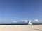 MIAMI beach, FL - December 22, 2017: Beach and lifeguard hut in Haulover park