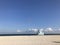 MIAMI beach, FL - December 22, 2017: Beach and lifeguard hut in Haulover park