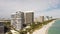 Miami Beach oceanfront condominiums 4k aerial