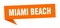 Miami Beach sticker. Miami Beach signpost pointer sign.