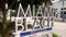 Miami Beach Welcome Sign - MIAMI, FLORIDA - FEBRUARY 14, 2022