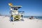 Miami beach wooden lifeguard tower