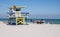 Miami beach wooden lifeguard tower