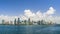 Miami Brickell in Florida, USA. Time-lapse of American downtown office district. High commercial and residential