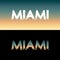 Miami city label.