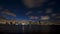 Miami city night skyline