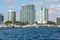 Miami Coast line. Coral Reef Yacht Club. US Sailing Center.