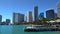 Miami Downtown Bayside area with skyline - MIAMI, USA APRIL 10, 2016