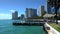 Miami Downtown Bayside area with skyline - MIAMI, USA APRIL 10, 2016