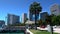 Miami Downtown Bayside area with skyline - MIAMI, USA APRIL 10, 2016