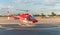 MIAMI - FEBRUARY 27, 2016: Tourists inside the helicopter for an