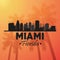 Miami florida design. Palm tree and City icon. Vector graphic