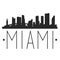 Miami Florida Skyline Silhouette City Design Vector Famous Monuments.