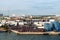 Miami, Florida USA - March 18, 2016: marine cargo port shipment with containers