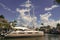 Miami, Florida USA - March 25, 2023: summer boat yacht catamaran in miami