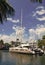 Miami, Florida USA - March 25, 2023: summer holidays sailing yacht catamaran in miami