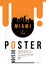 Miami Modern Poster Design with Vector Skyline