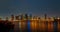 Miami panorama time lapse. Night sky timelapse on Miami beach city.