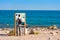MIAMI PLATJA, SPAIN - APRIL 24, 2017: Tourist on the beach. Copy space for text.