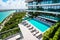 Miami s Skyline Oasis  A Luxury Penthouse Terrace with a Pool.AI Generated