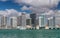 Miami skyline and buildings near Venetian Causeway, Florida